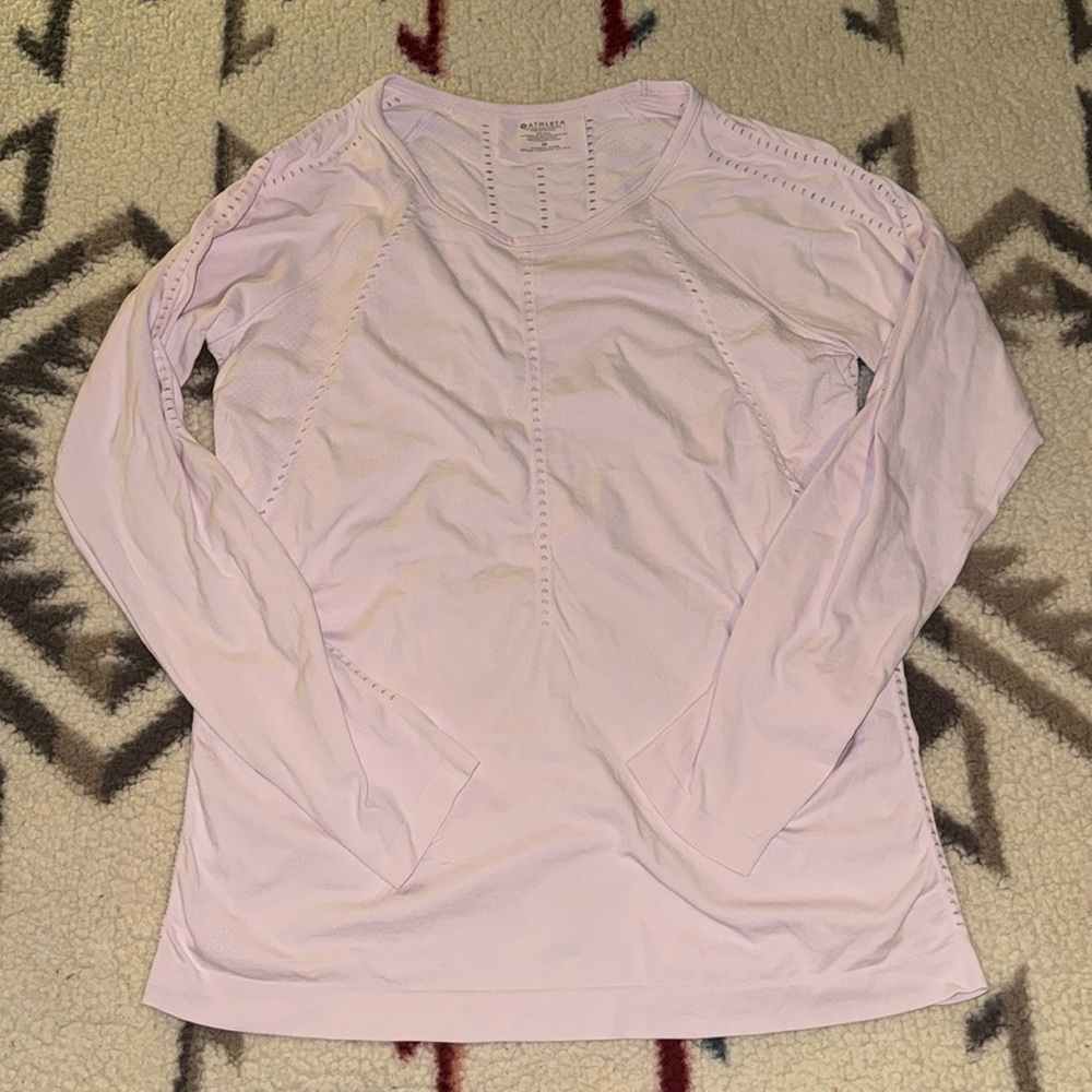 Athleta pale pink long sleeve top - medium